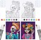 2 Pack Sip and Paint Kit for Adults Pre Drawn Canvas(Skeleton)